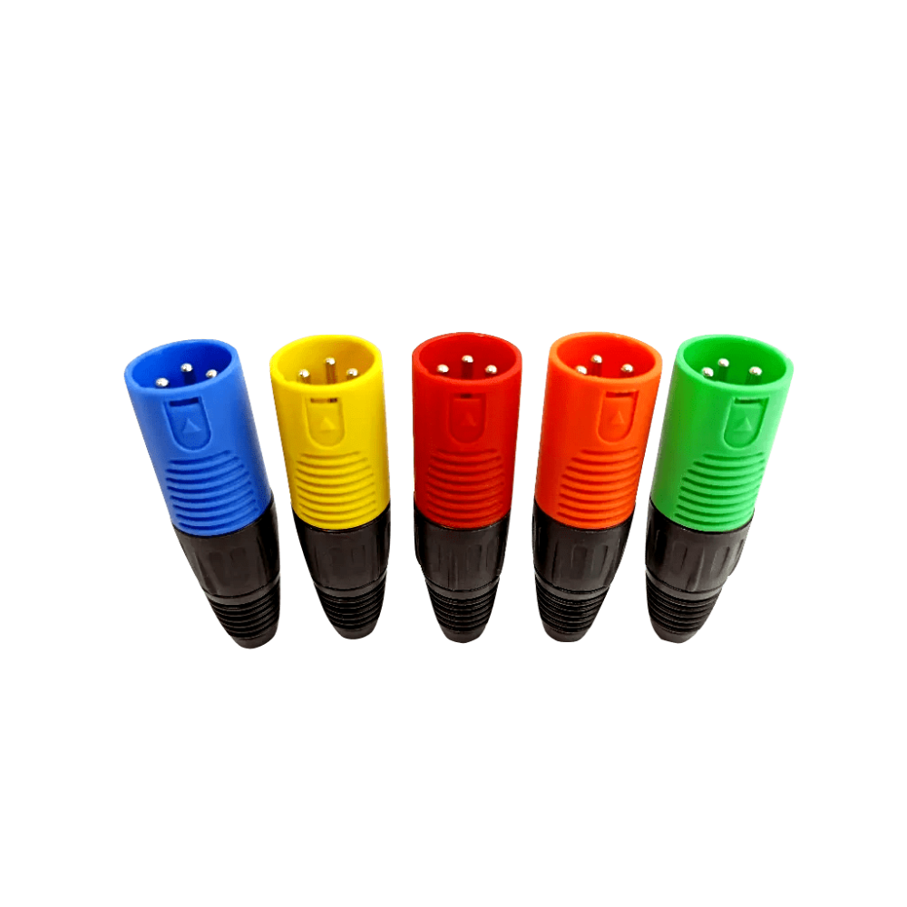 Ficha XLR macho color