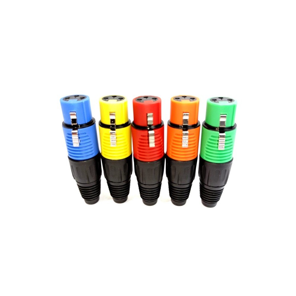 Ficha XLR fêmea color