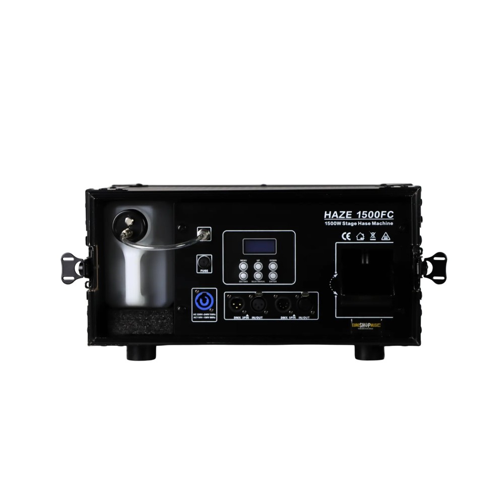 Euroshopmusic | Video Wall, Palco som e Luz Haze Machine 1500W com Flight Case