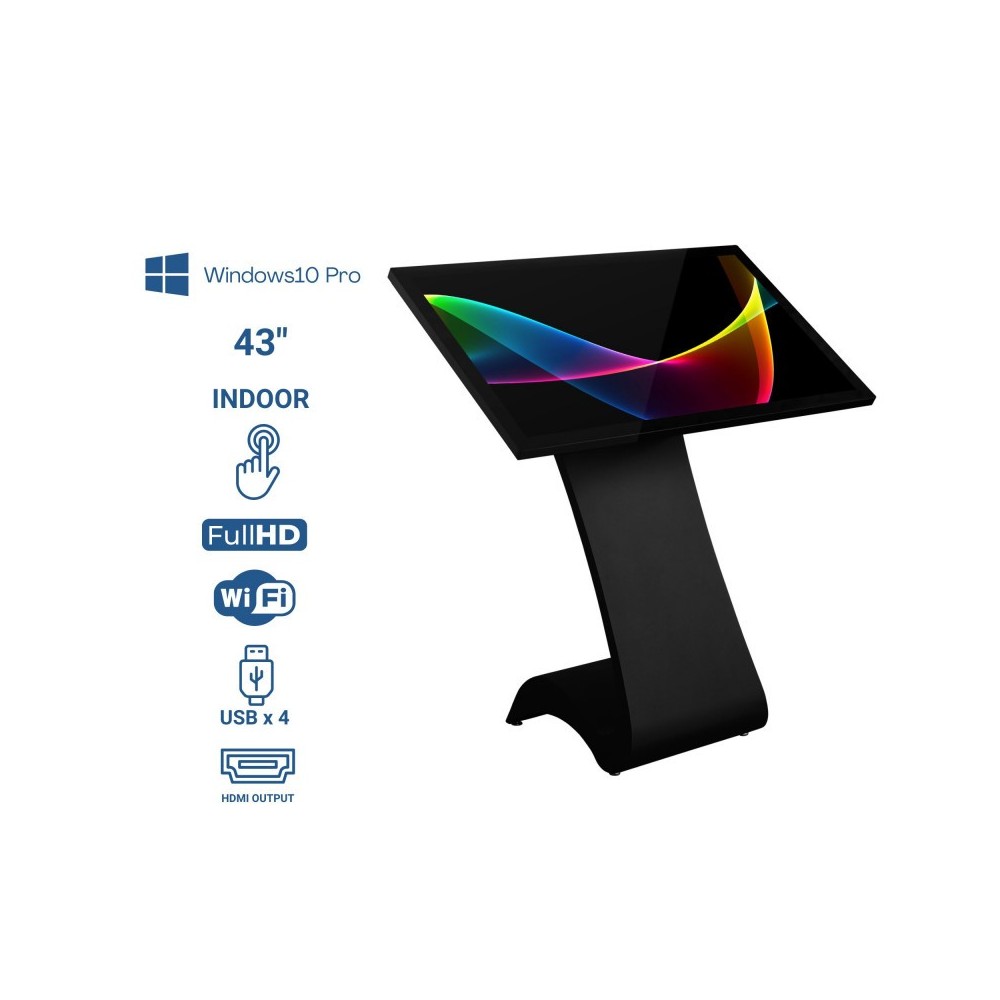 Quiosque Ecrã Digital 43" - Touch Screen - Interior